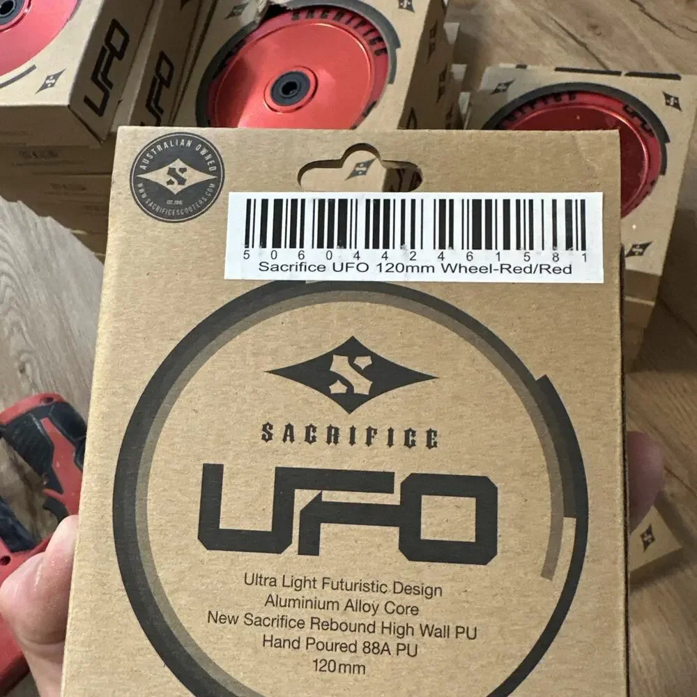 NEW Sacrifice UFO 120mm (2) Wheels for Pro Scooter Red